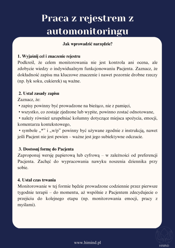 Teczka pracy psychoterapeuty CBT – Zaburzenia odżywiania - obrazek 3