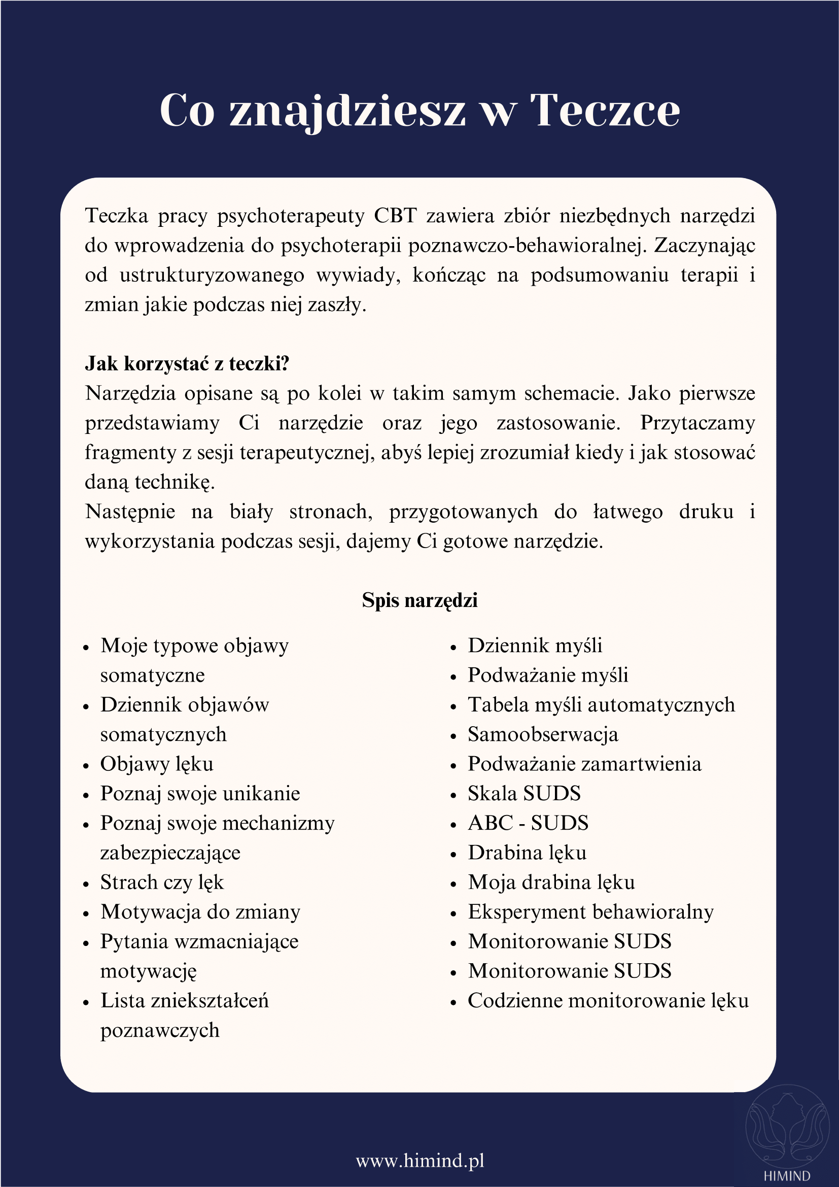 Teczka pracy (z zaburzeniami lękowymi) psychoterapeuty CBT 2 Teczka pracy (z zaburzeniami lękowymi) psychoterapeuty CBT - obrazek 2