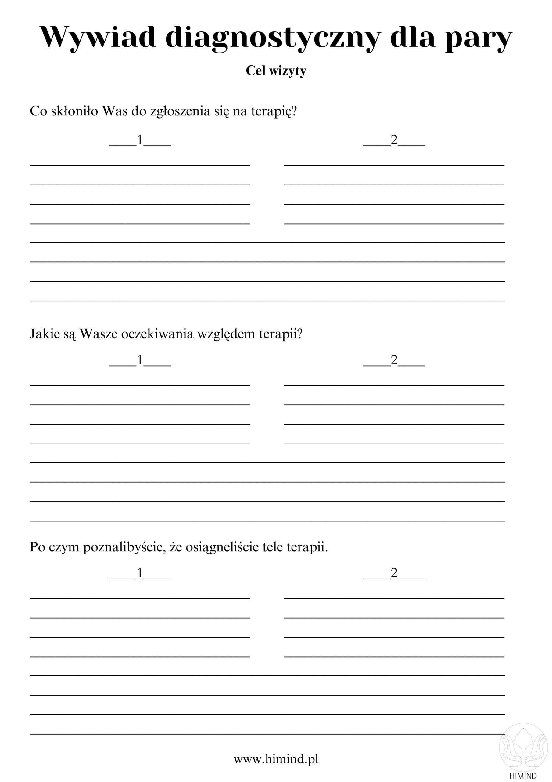 Terapia par - Teczka pracy psychoterapeuty CBT 2 Terapia par - Teczka pracy psychoterapeuty CBT - obrazek 2