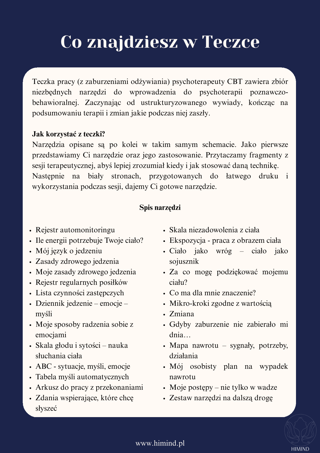 Teczka pracy psychoterapeuty CBT – Zaburzenia odżywiania 2 Teczka pracy psychoterapeuty CBT – Zaburzenia odżywiania - obrazek 2
